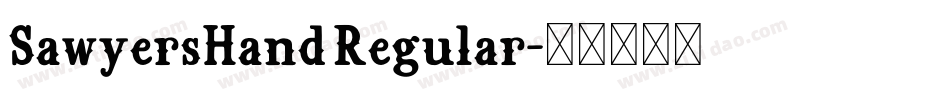 SawyersHand Regular字体转换